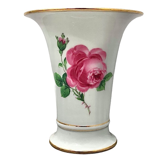 VINTAGE MEISSEN PORCELAIN ROSE VASE #Q22(6) - Picture 2 of 15